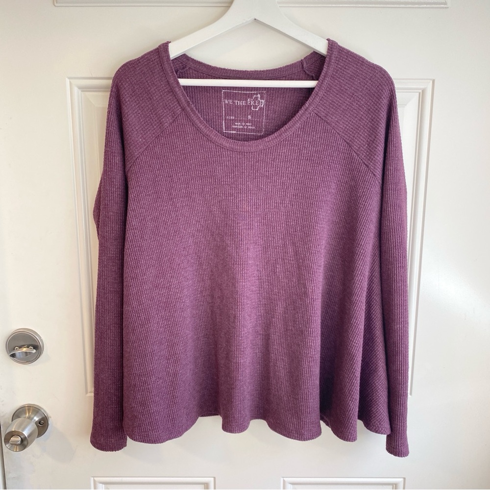 Free People We the Free rockabilly swing waffle knit thermal top